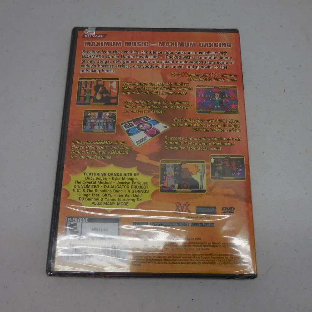 DDRMAX2 Dance Dance Revolution PS2 PlayStation 2 Konami New Sealed SLUS 20711